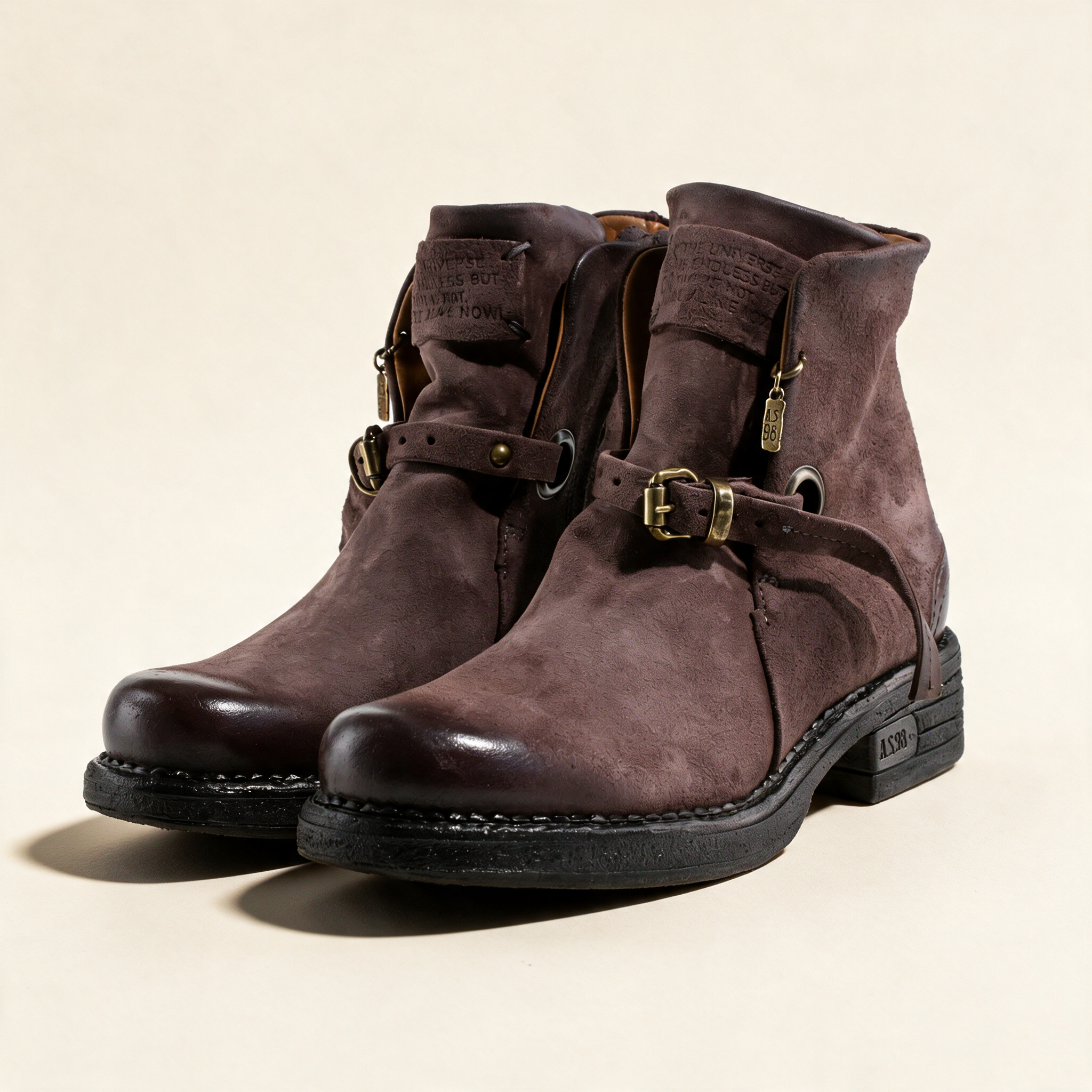 A.S.98 NYX Ebony ankle boots, pair three-quarter view