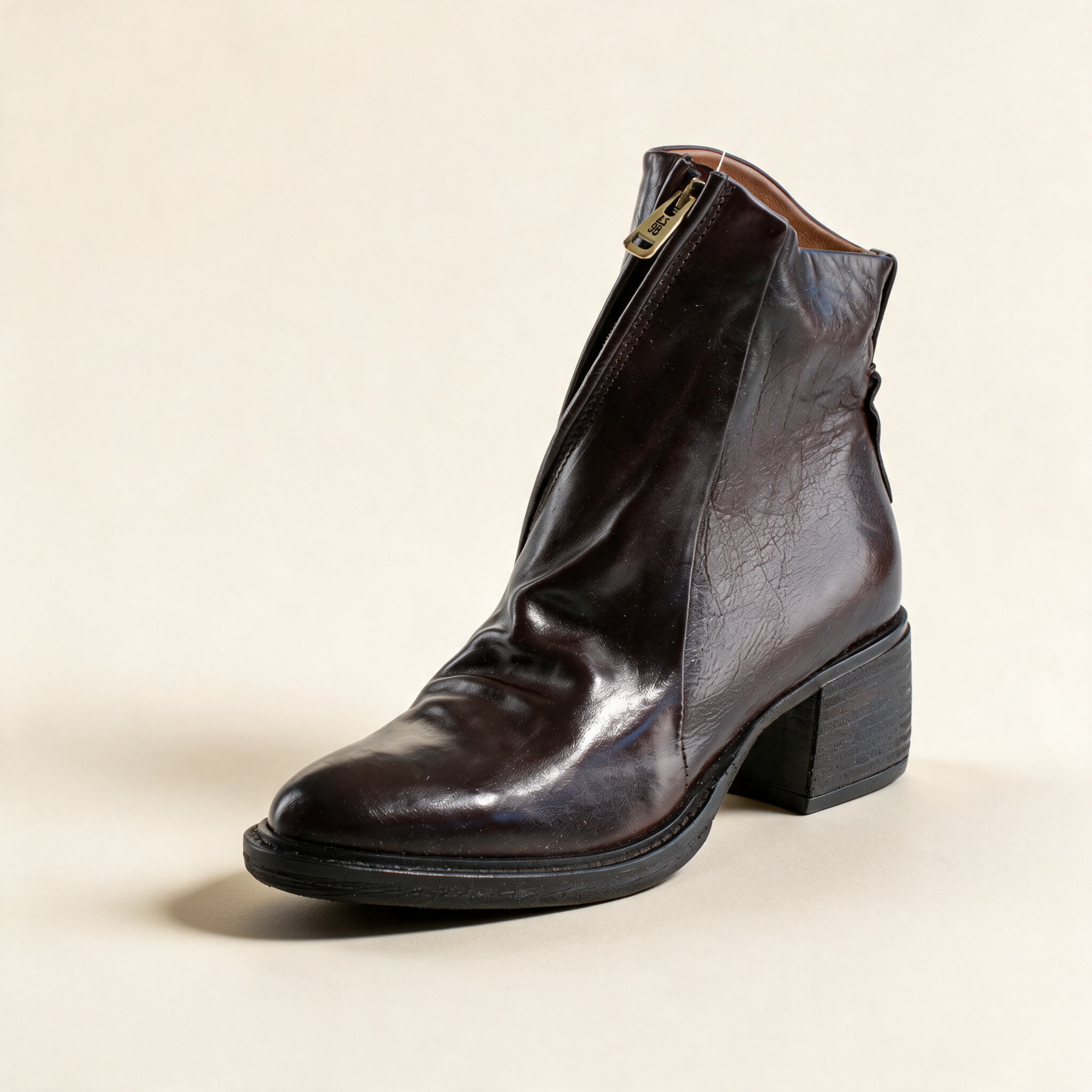 A.S.98 LIRA Ebony ankle boots, single three-quarter view