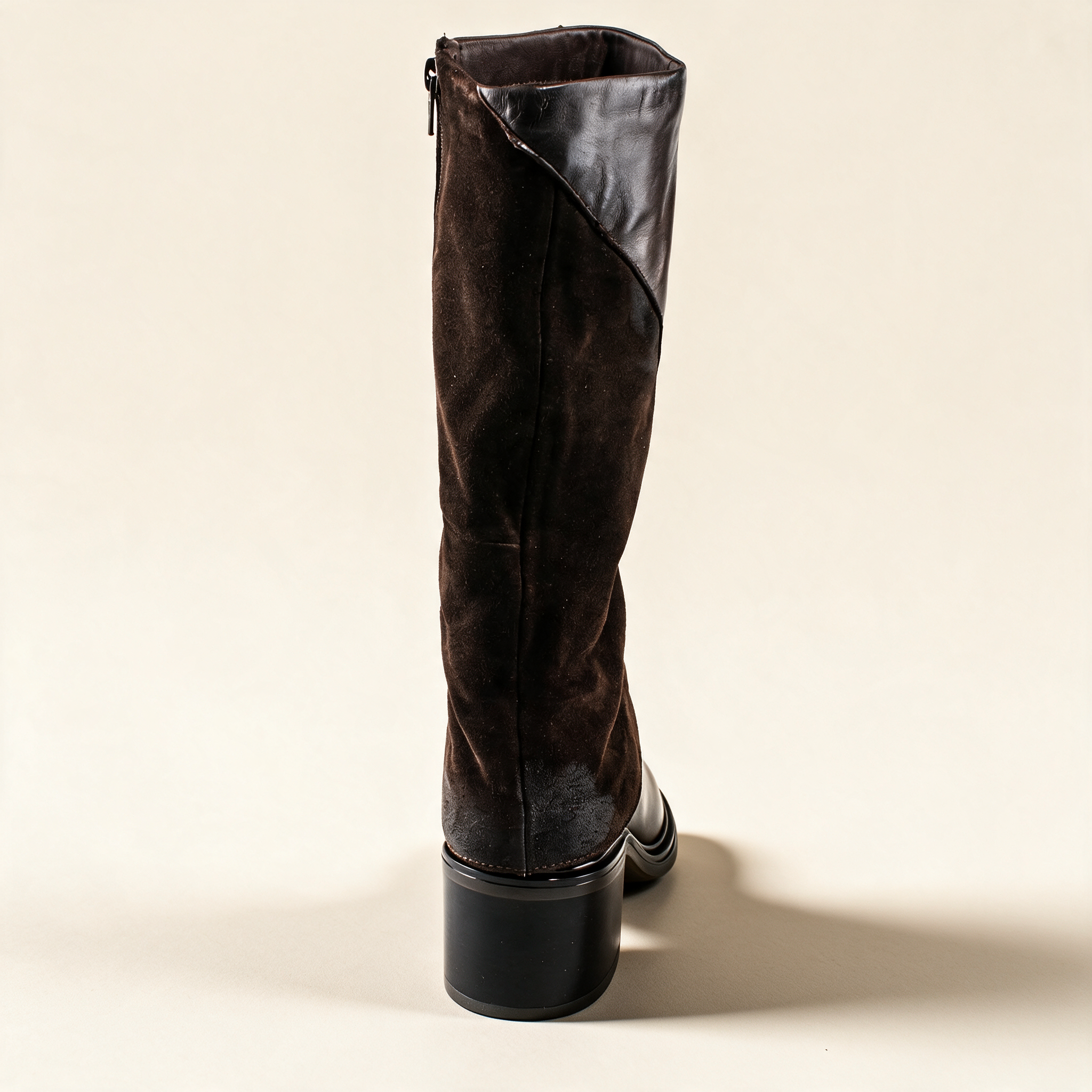 MJUS SIENA Mocha knee-high boots, rear view