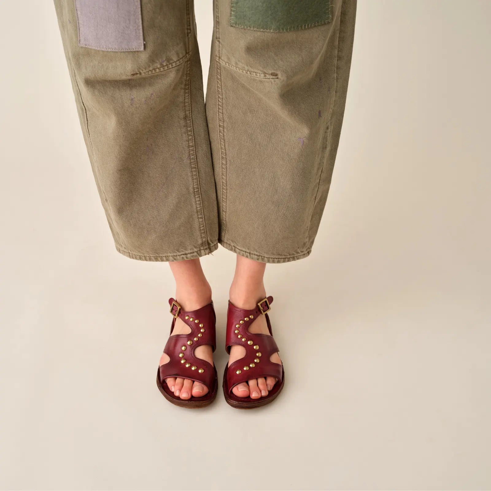 Rhomy A.S.98 Burgundy Summer 25 Leather Sandal