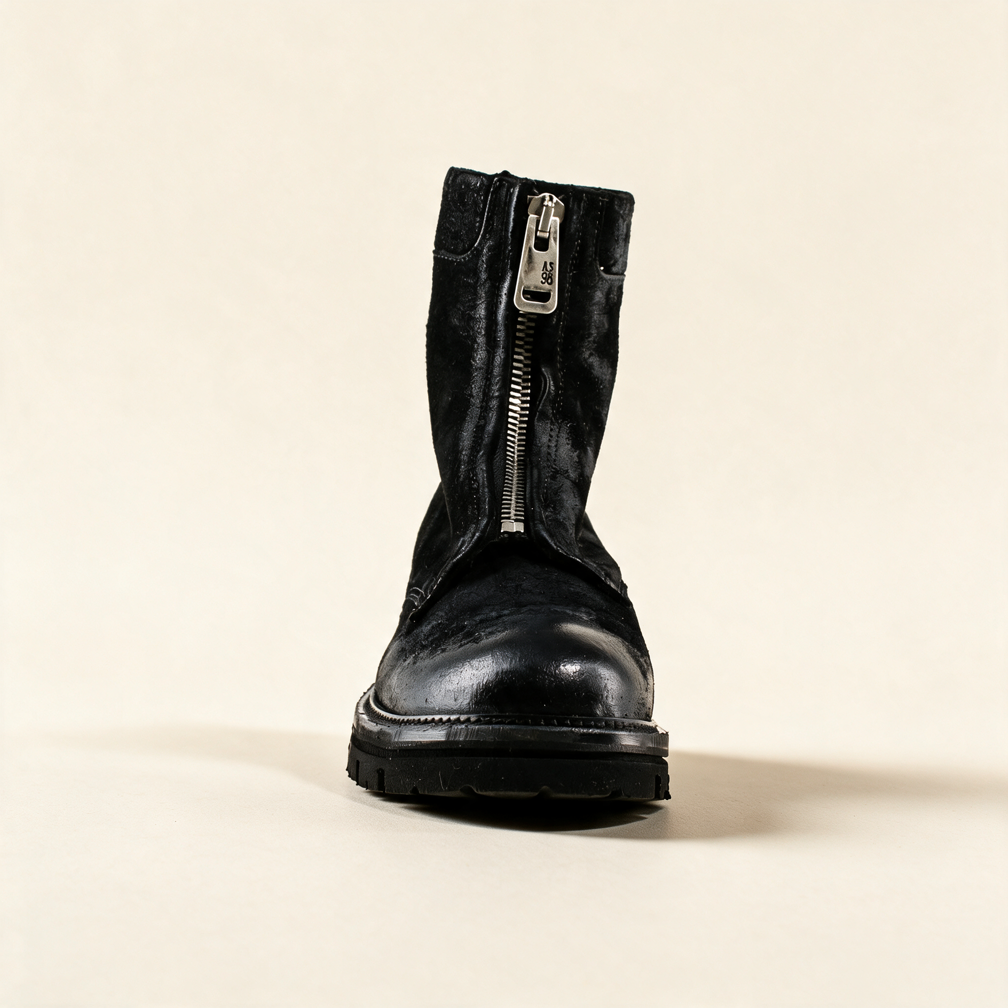 A.S.98 ORION Black ankle boots, rear view