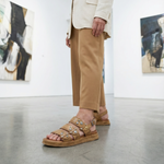 Close-up of A.S.98 brown leather sandals indoors #color_brown