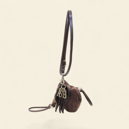 A.S.98 Margo small leather crossbody bag with fringe detail Winter 26 