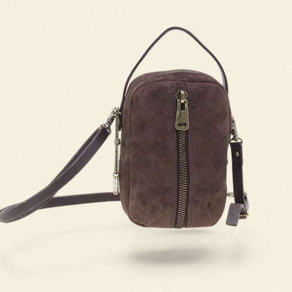 A.S.98 Heidy small leather crossbody handbag with top handle and zip closure Winter 26 
