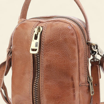 A.S.98 Heidy small leather crossbody handbag with top handle and zip closure Winter 42 