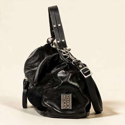 A.S.98 NOEMI Black handbags, outer side profile 