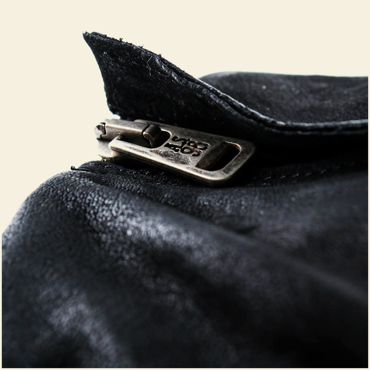 A.S.98 SPENCER Black mid-calf biker boot, zipper detail 