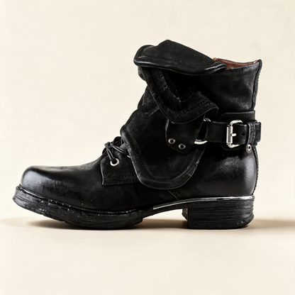 A.S.98 SIMON Black ankle boots, outer side profile 