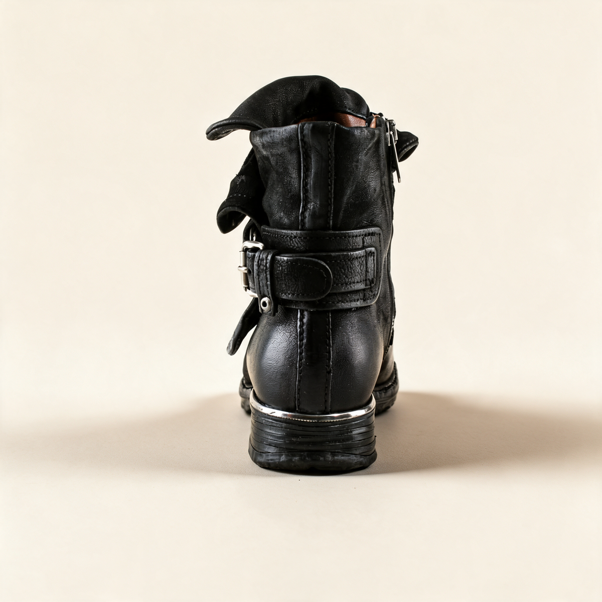 A.S.98 SIMON Black ankle boots, rear view 