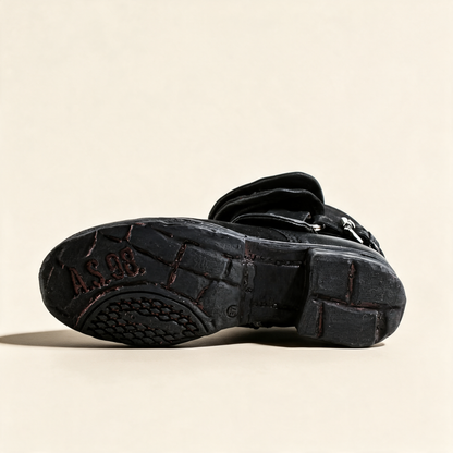 A.S.98 SIMON Black ankle boots, outsole view 