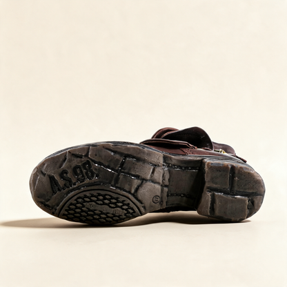 A.S.98 SIMON Chocolate ankle boots, outsole view 
