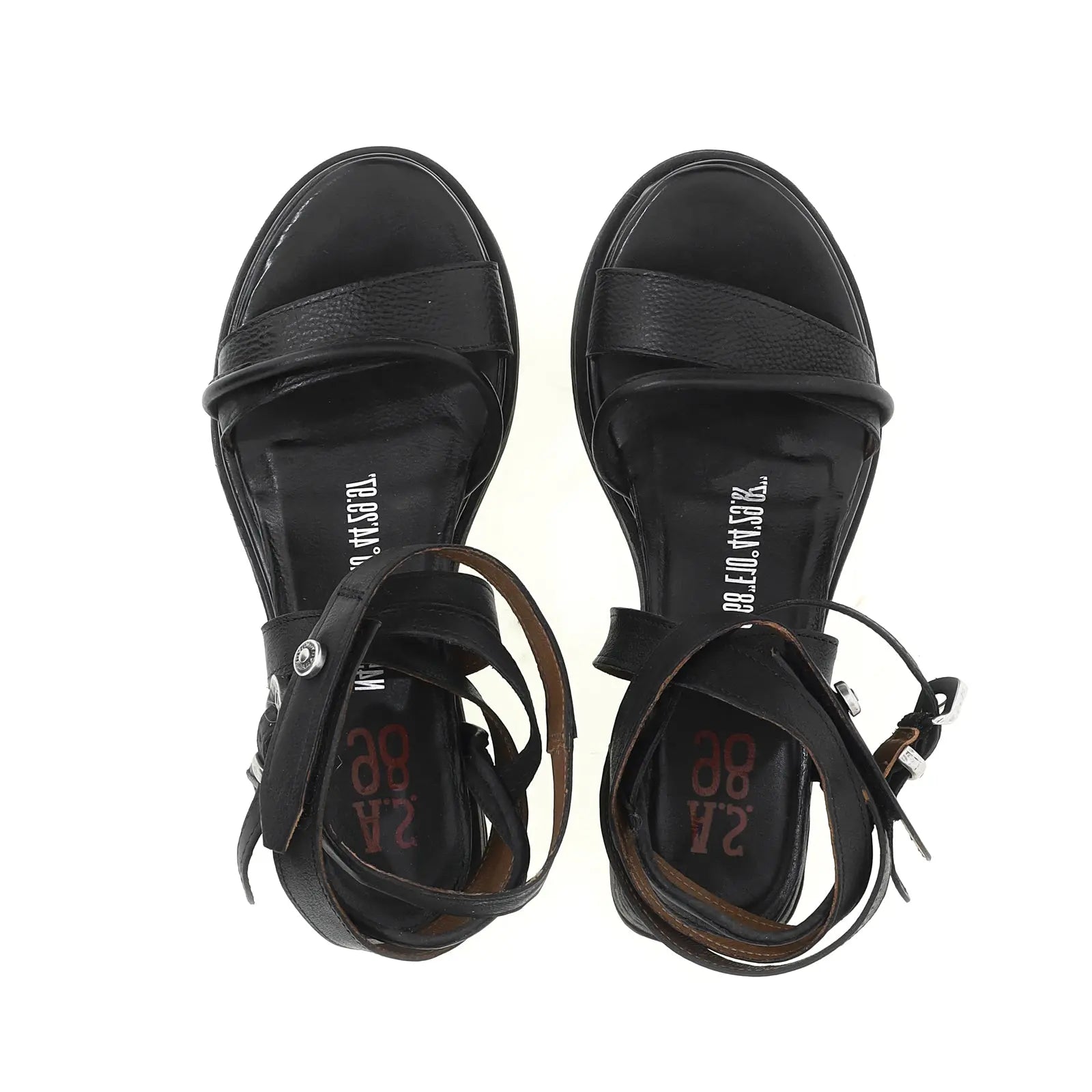 Lexi A.S.98 Black Summer 25 Leather Sandal 