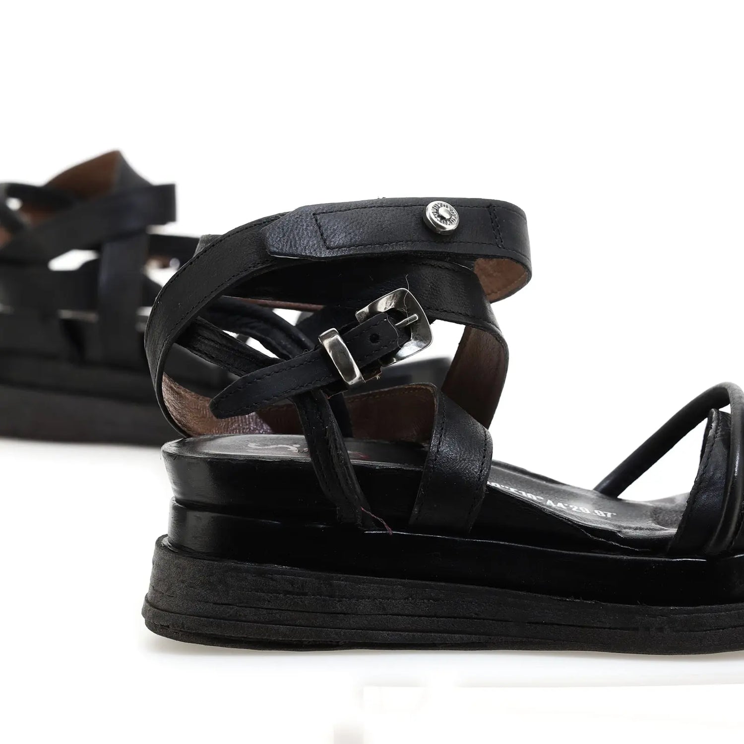 Lexi A.S.98 Black Summer 25 Leather Sandal 