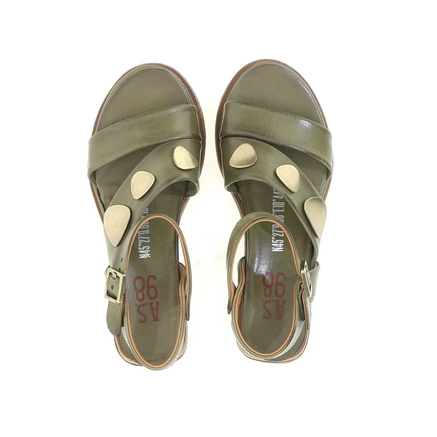 Lance A.S.98 Green Summer 25 Leather Sandal 