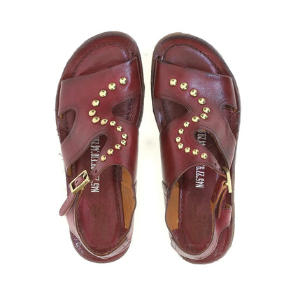 Rhomy A.S.98 Burgundy Summer 25 Leather Sandal 