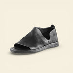 A.S.98 VELO black Italian leather open-toe slip-on sandal #color_black