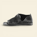 A.S.98 VELO black Italian leather open-toe slip-on sandal #color_black