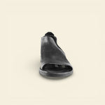 A.S.98 VELO black Italian leather open-toe slip-on sandal #color_black