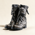A.S.98 VESPER Charcoal mid-calf boots, pair three-quarter view 