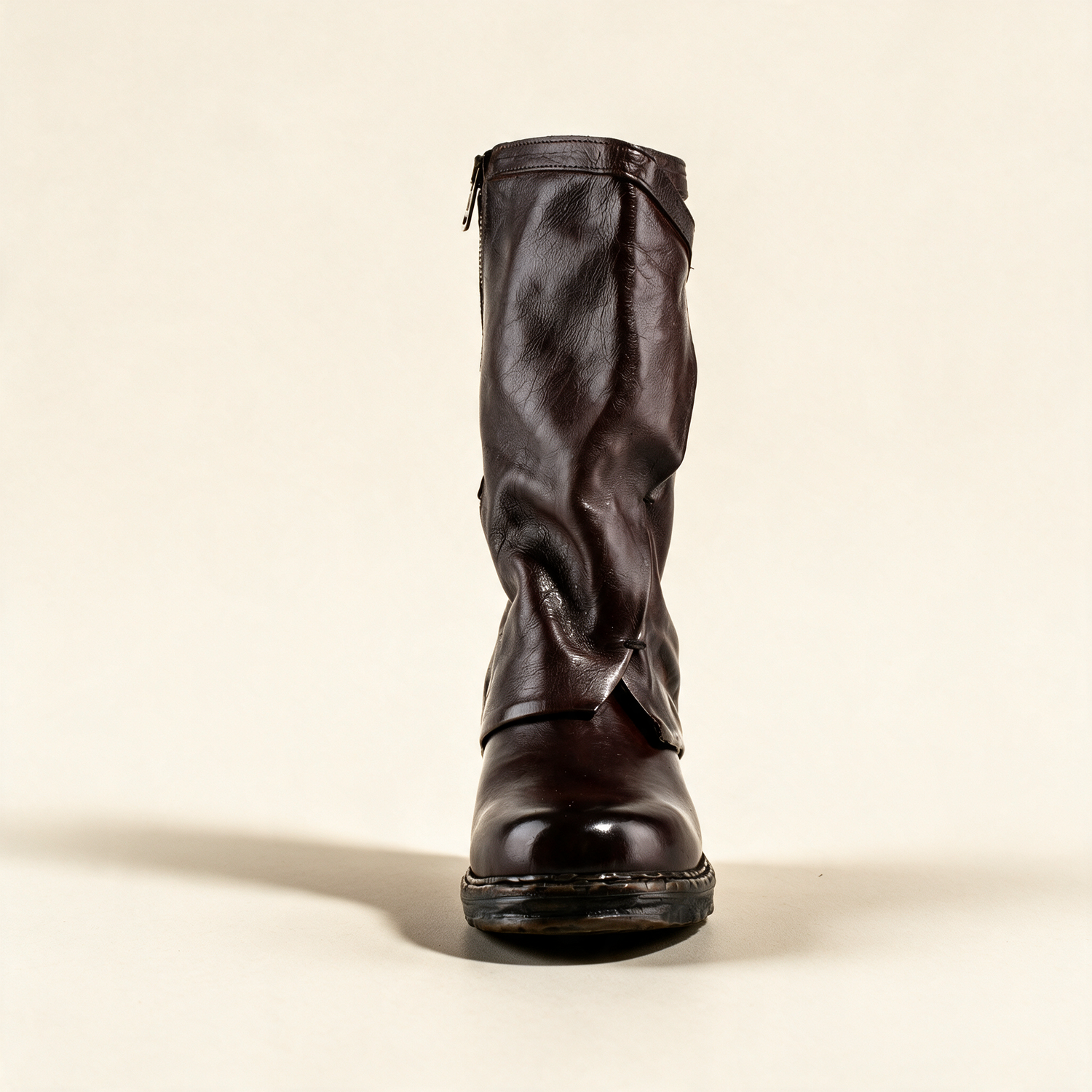 A.S.98 VESPER Ebony mid-calf boots, rear view 