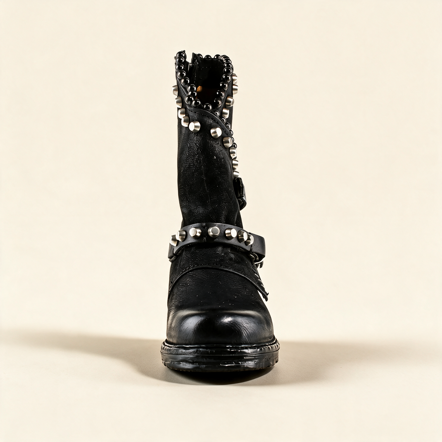 A.S.98 ASTRA Black ankle boots, rear view 