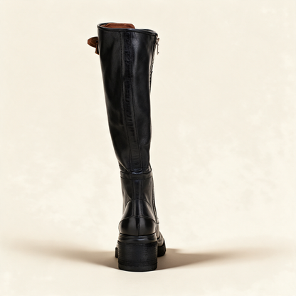 A.S.98 EDISON Black boots, rear view 