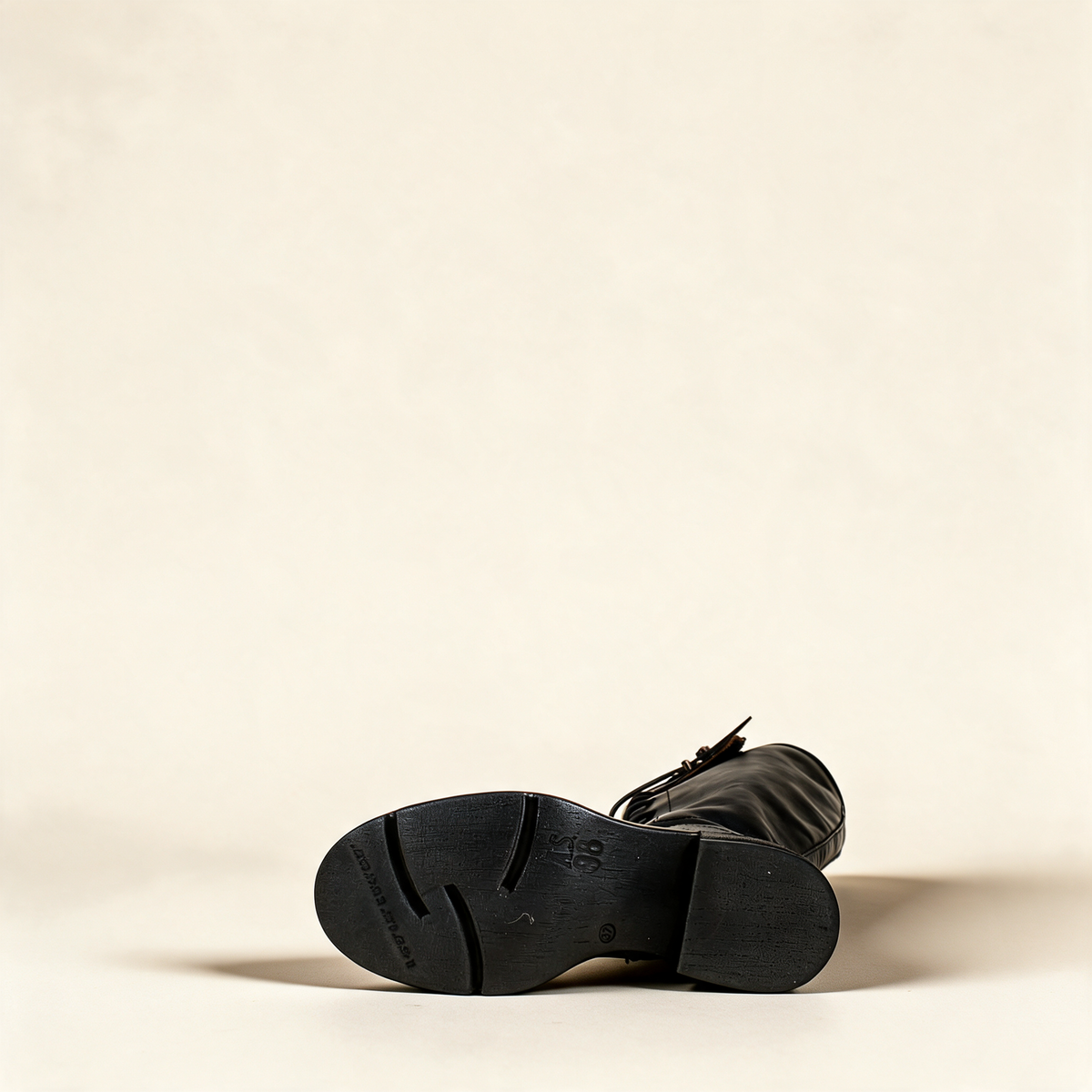 A.S.98 EDISON Black boots, outsole view 