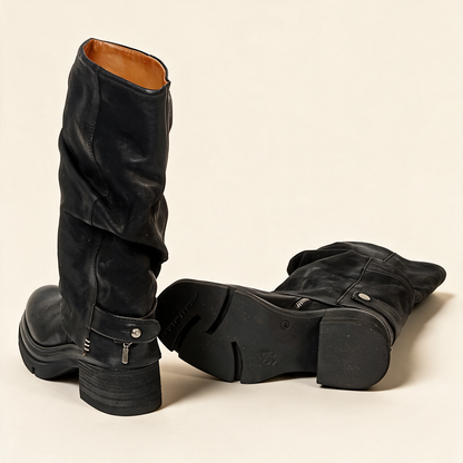 A.S.98 SERENA Black tall boots, alternate side view 