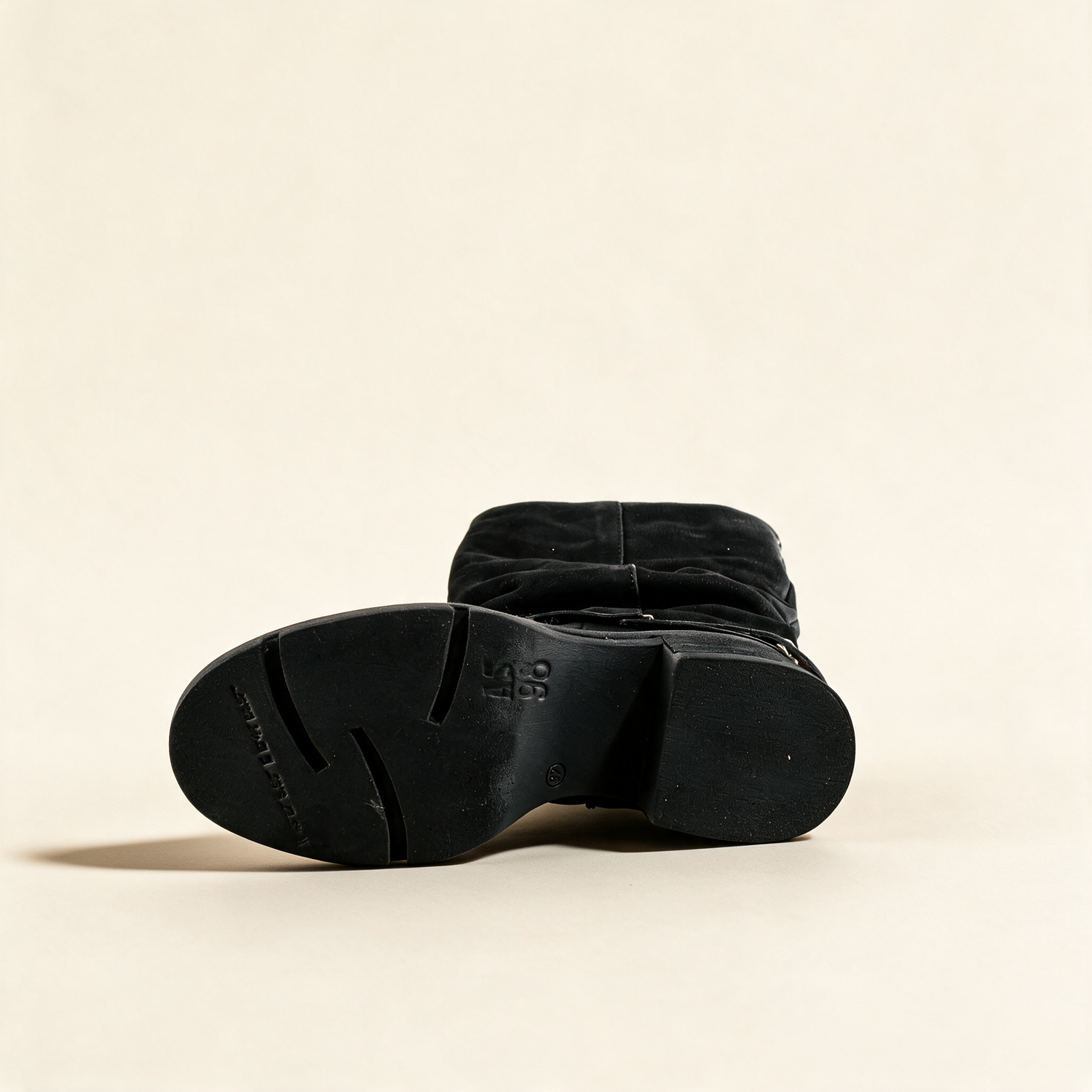 A.S.98 SERENA Black tall boots, outsole view 