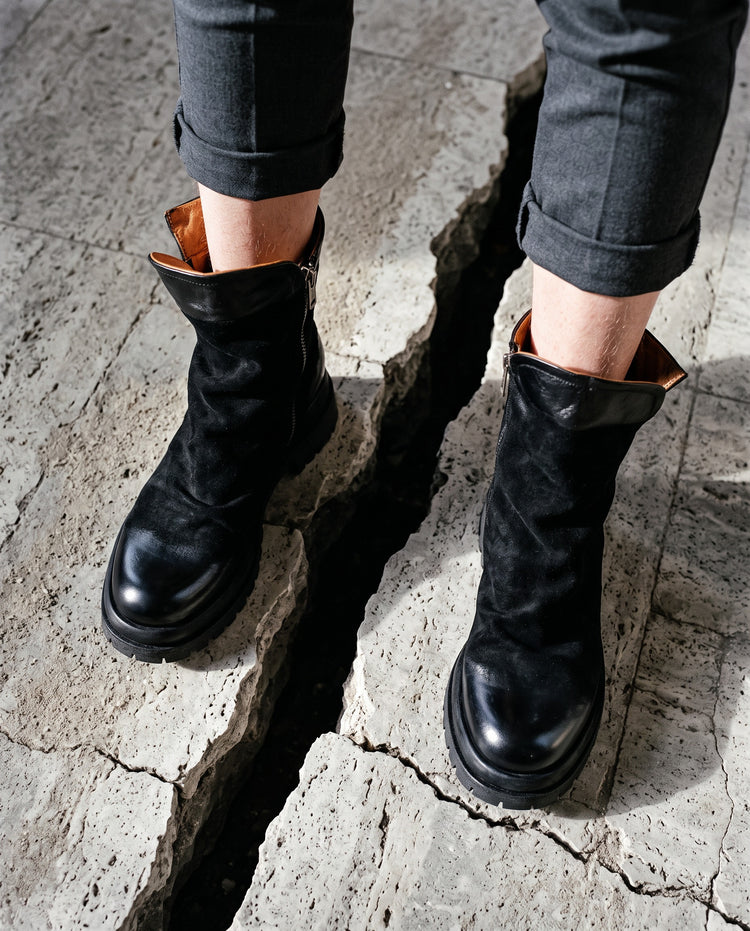 A.S.98 DEIRDRE Italian leather biker ankle boot, FW26 campaign
