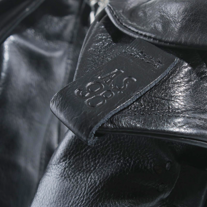A.S.98 DRAKIE Black ankle boot, embossed logo and leather detail 