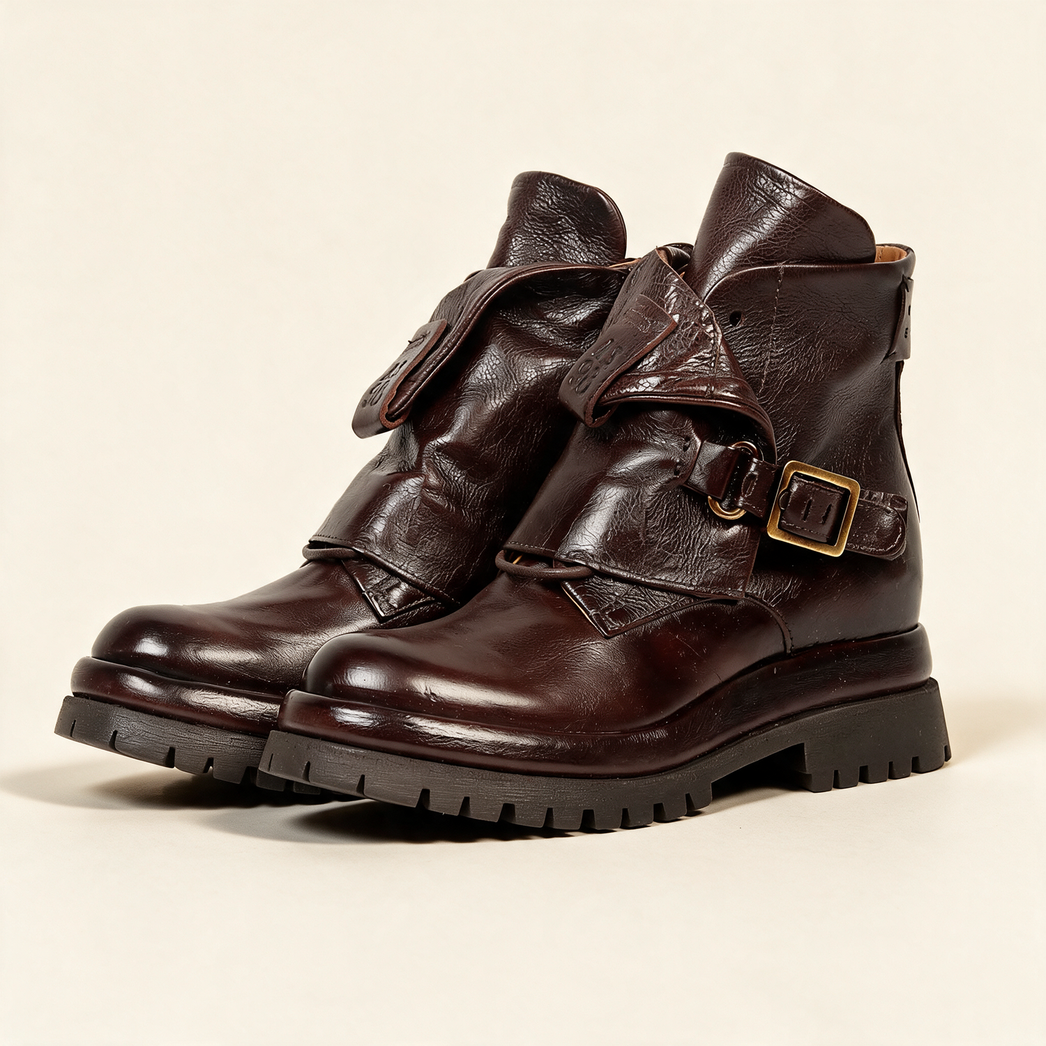 A.S.98 DRAKIE Ebony Italian leather ankle boots, pair three-quarter view 