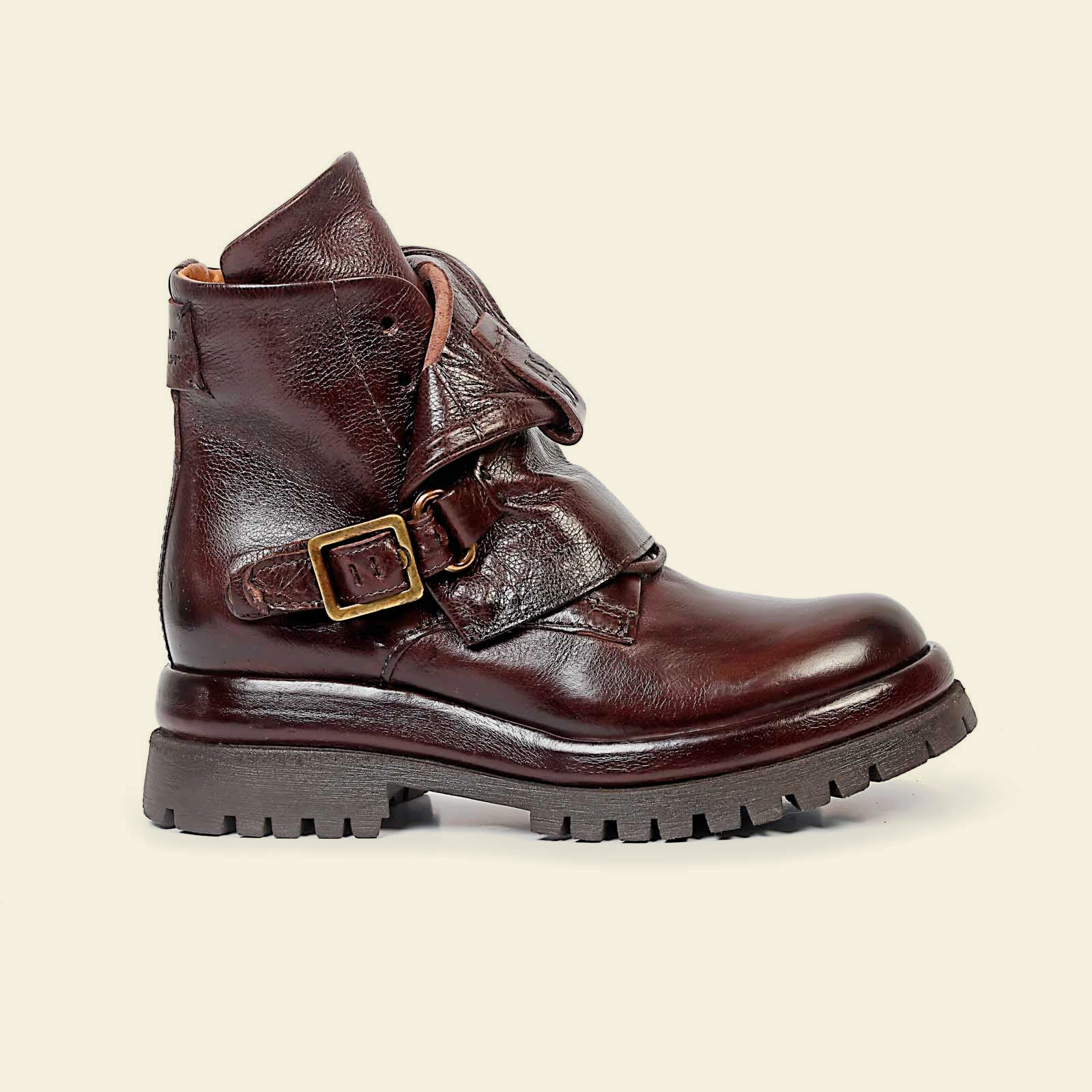 A.S.98 DRAKIE Ebony leather ankle boot, outer side profile 