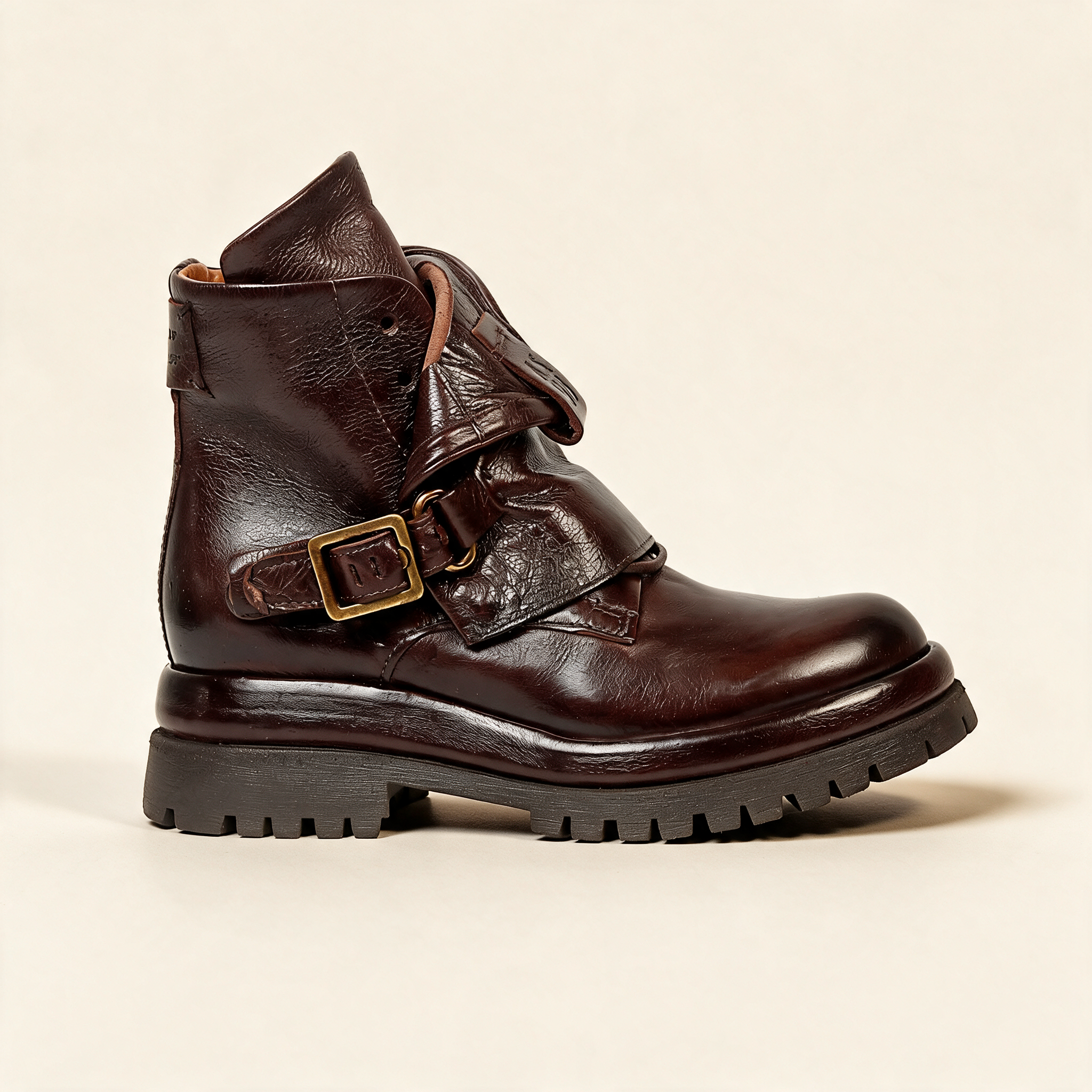 A.S.98 DRAKIE Ebony leather ankle boot, outer side profile 