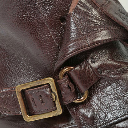A.S.98 DRAKIE Ebony ankle boot, antique brass buckle detail 