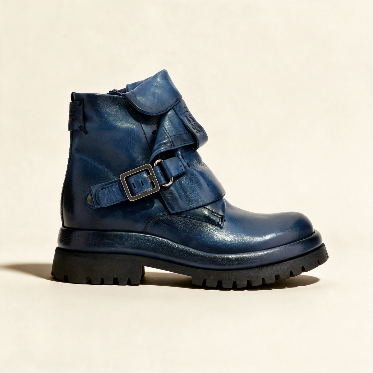 A.S.98 DRAKIE Blue boots, outer side profile 