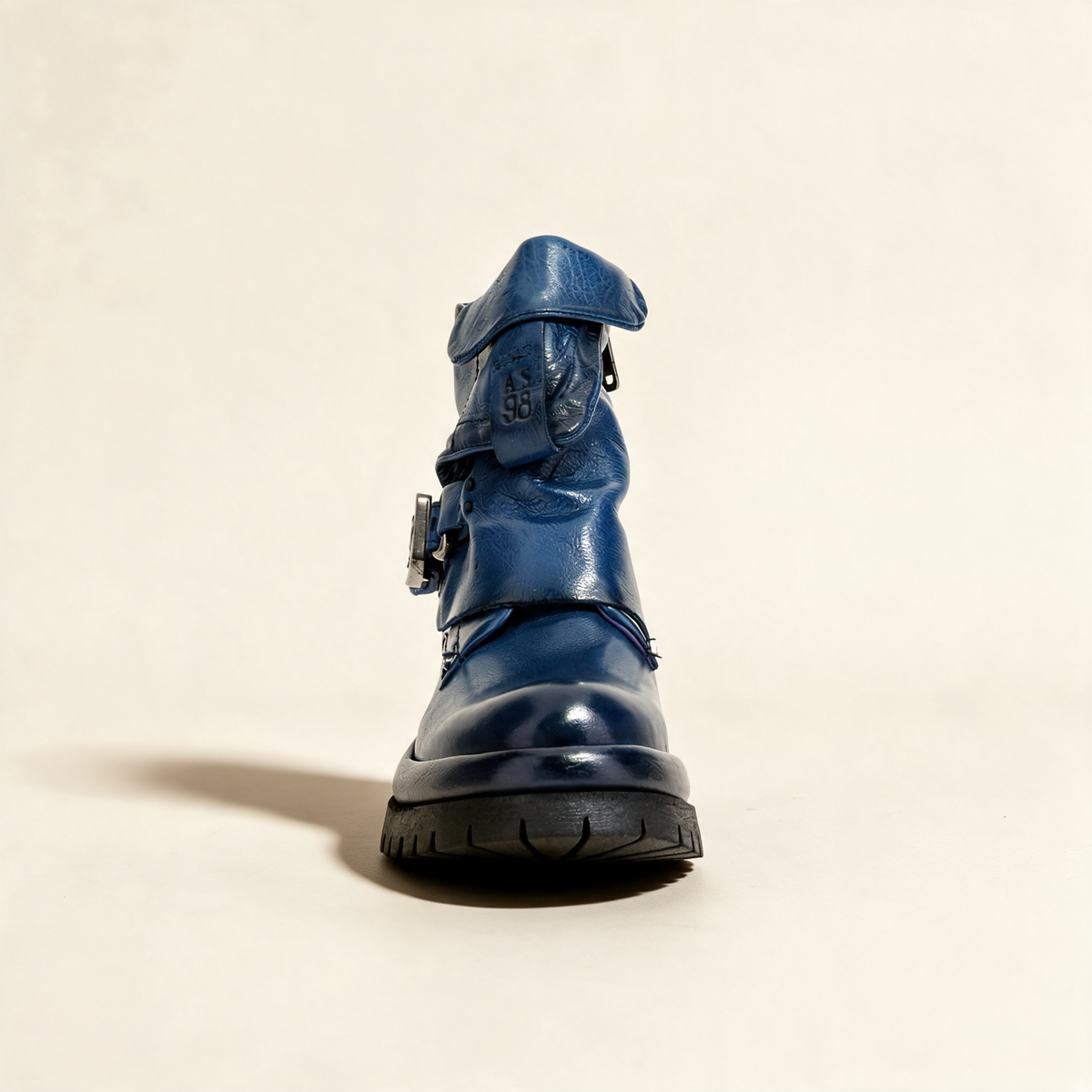 A.S.98 DRAKIE Blue boots, front view 