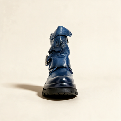 A.S.98 DRAKIE Blue boots, front view 
