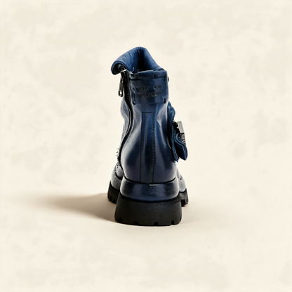 A.S.98 DRAKIE Blue boots, rear view 