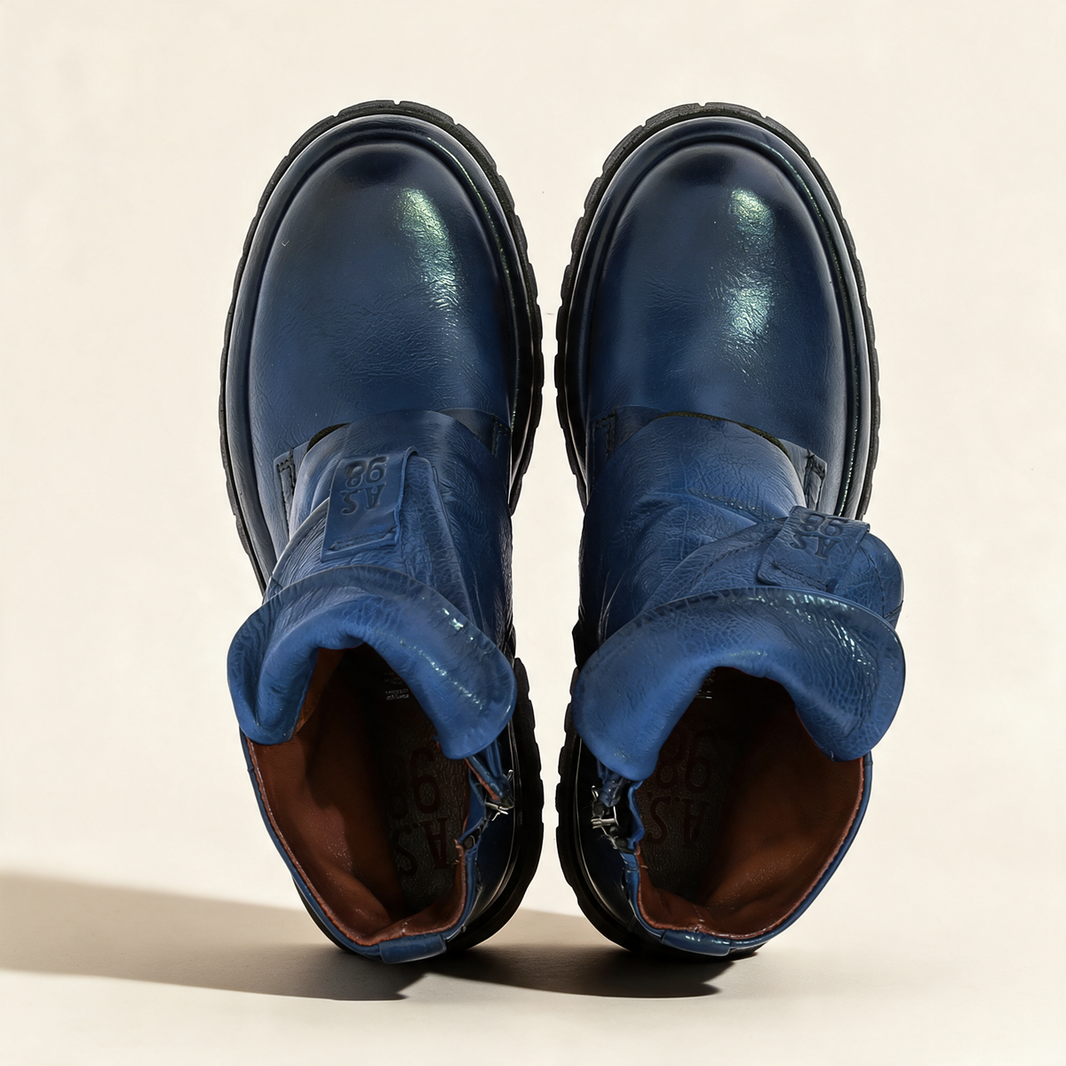 A.S.98 DRAKIE Blue boots, top view 