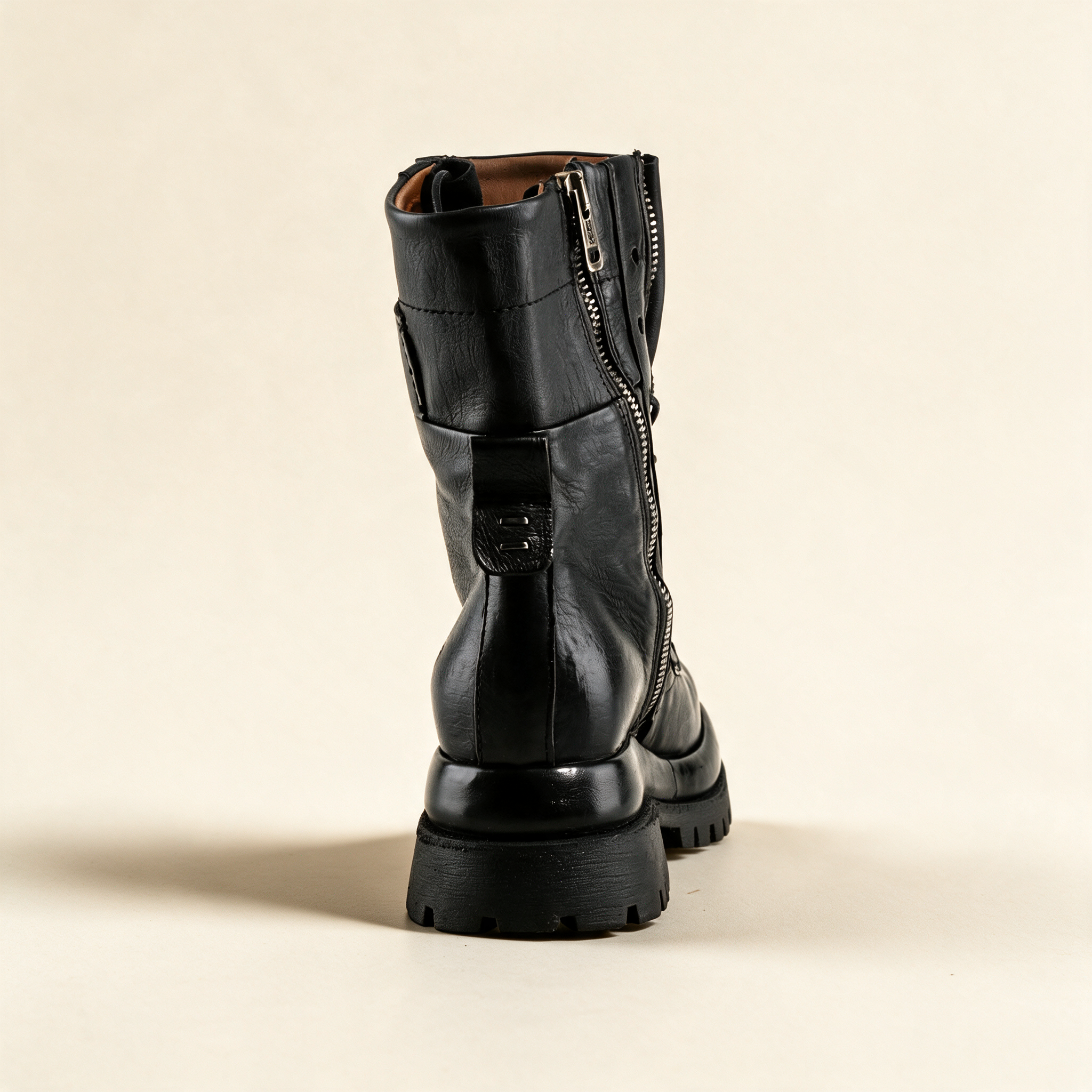 A.S.98 DELPHI Black combat boots, alternate side view 