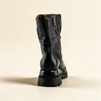 A.S.98 DELPHI Black combat boots, alternate side view 