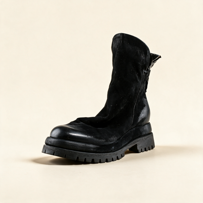 A.S.98 DEIRDRE Black ankle boots, single three-quarter view 