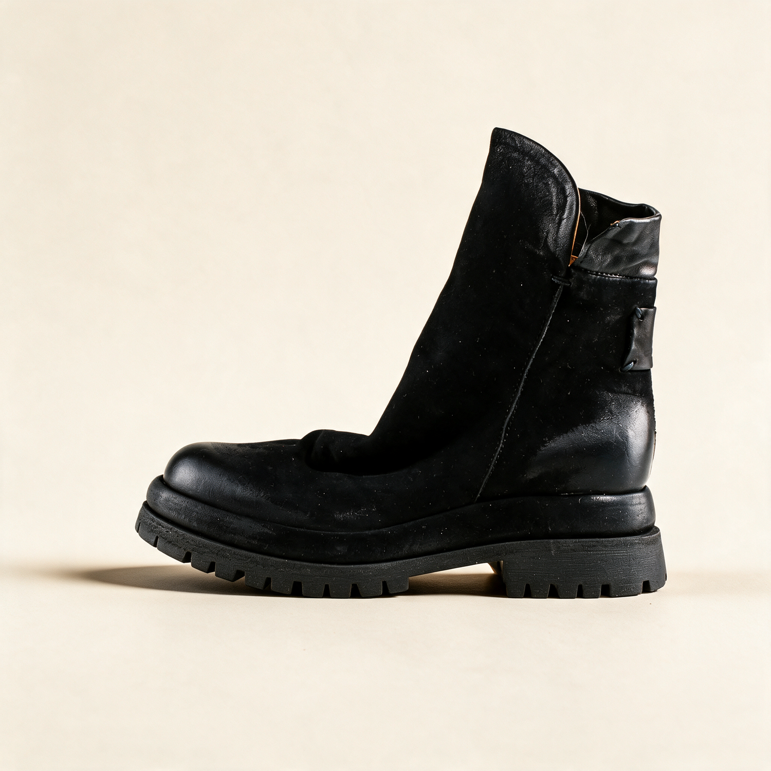 A.S.98 DEIRDRE Black ankle boots, outer side profile 