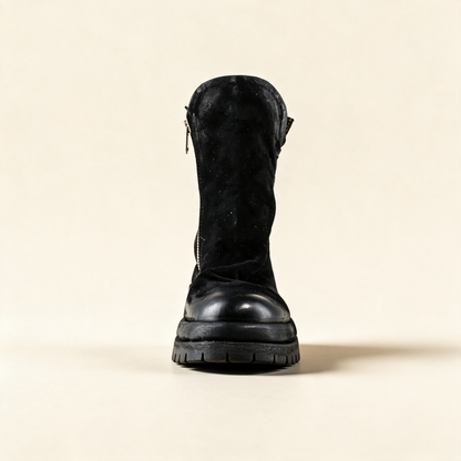 A.S.98 DEIRDRE Black ankle boots, rear view 