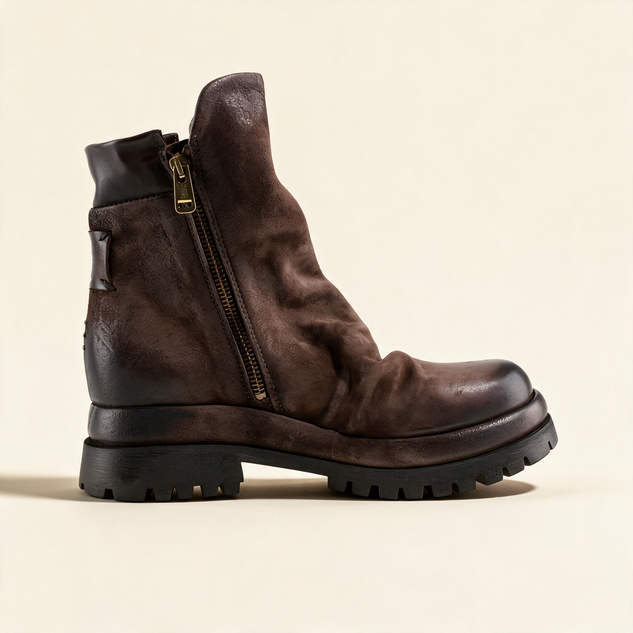A.S.98 DEIRDRE Ebony ankle boots, front view 