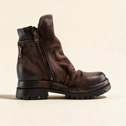 A.S.98 DEIRDRE Ebony ankle boots, front view 