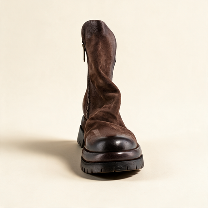 A.S.98 DEIRDRE Ebony ankle boots, rear view 