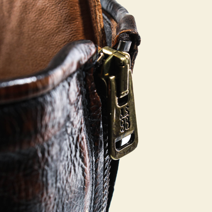 A.S.98 ARDEN Cognac tall boots, single three-quarter view 