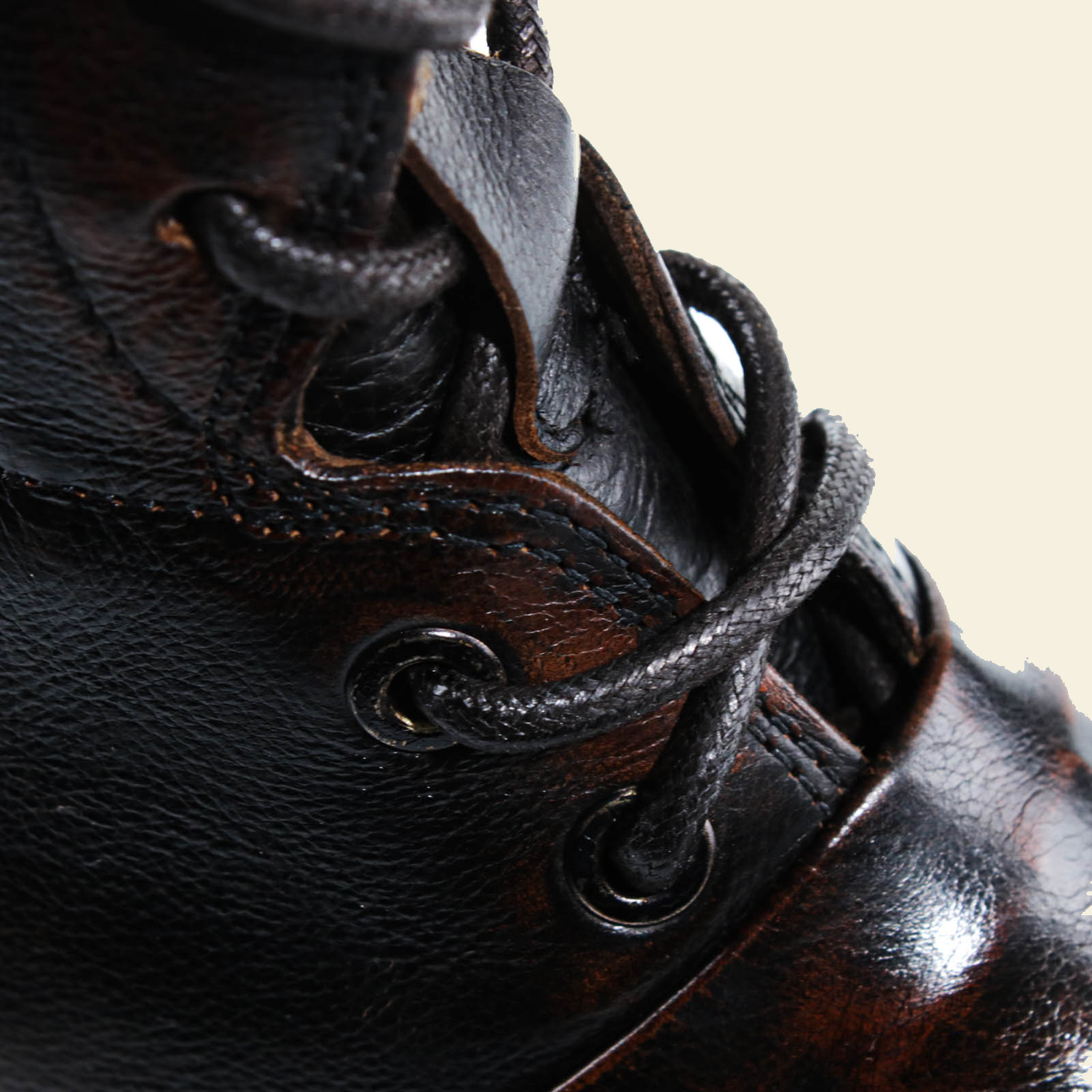 A.S.98 ARDEN Cognac tall boots, front view 